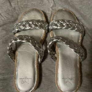 Marc Fisher silver sandal